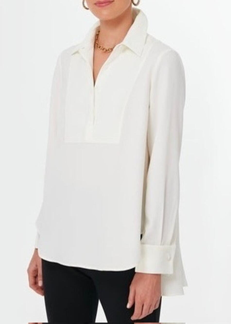 NWT Tuckernuck Cream Carrie Blouse Long Sleeve Flowy Sz XXL